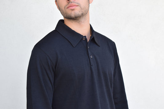 Long-Sleeved Men's Polo Shirt