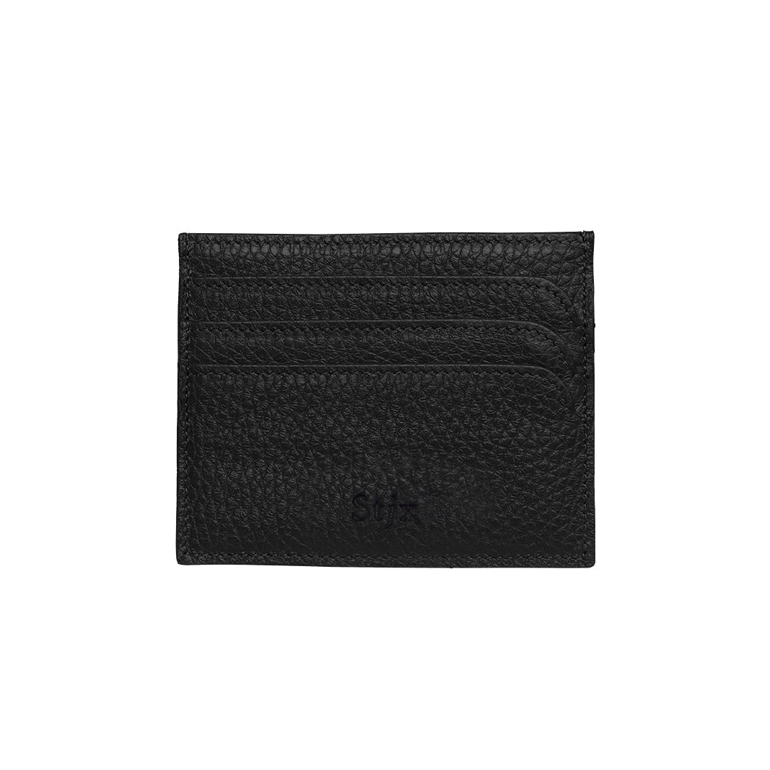 Leather Credit Card Holder - Black