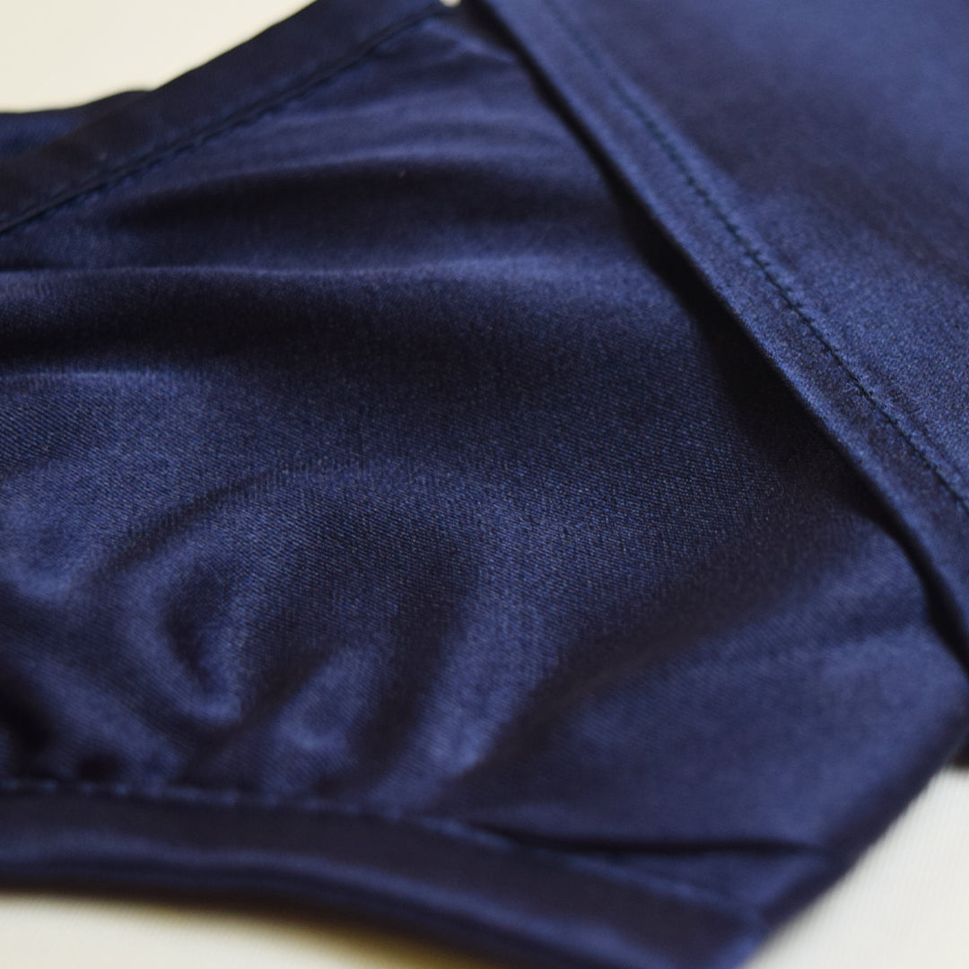 Silk Face Mask - Midnight Blue