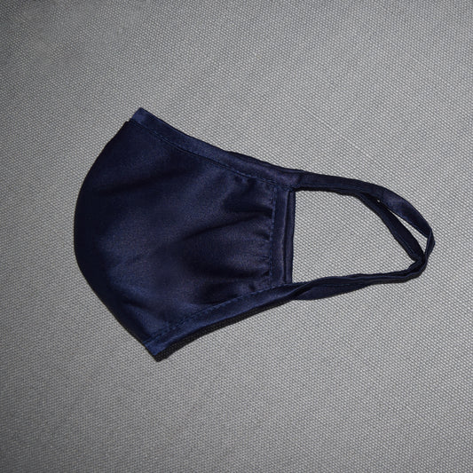 Silk Face Mask - Midnight Blue