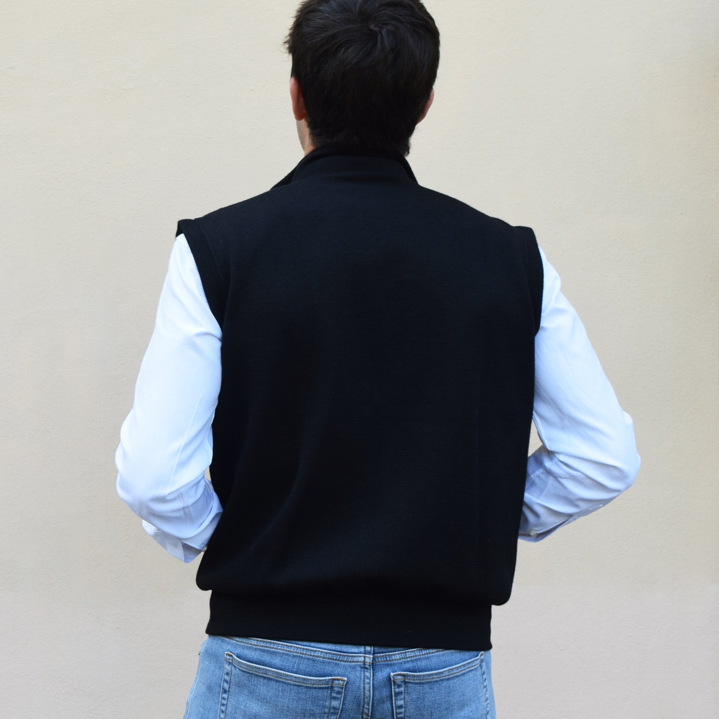 Windproof Wool Gilet - Black