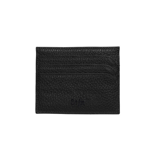 Leather Credit Card Holder - Black