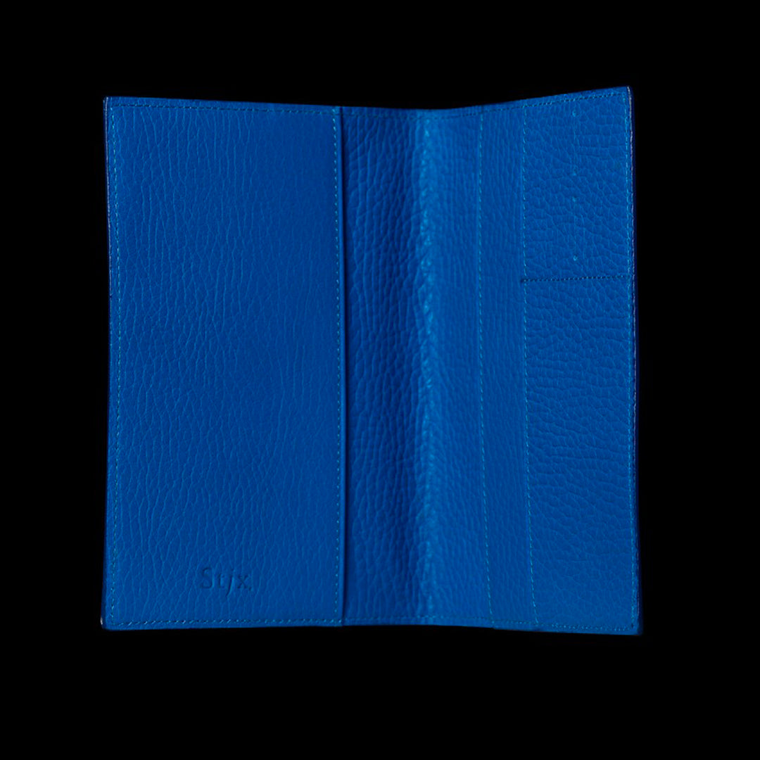 Leather Passport Holder - Blue