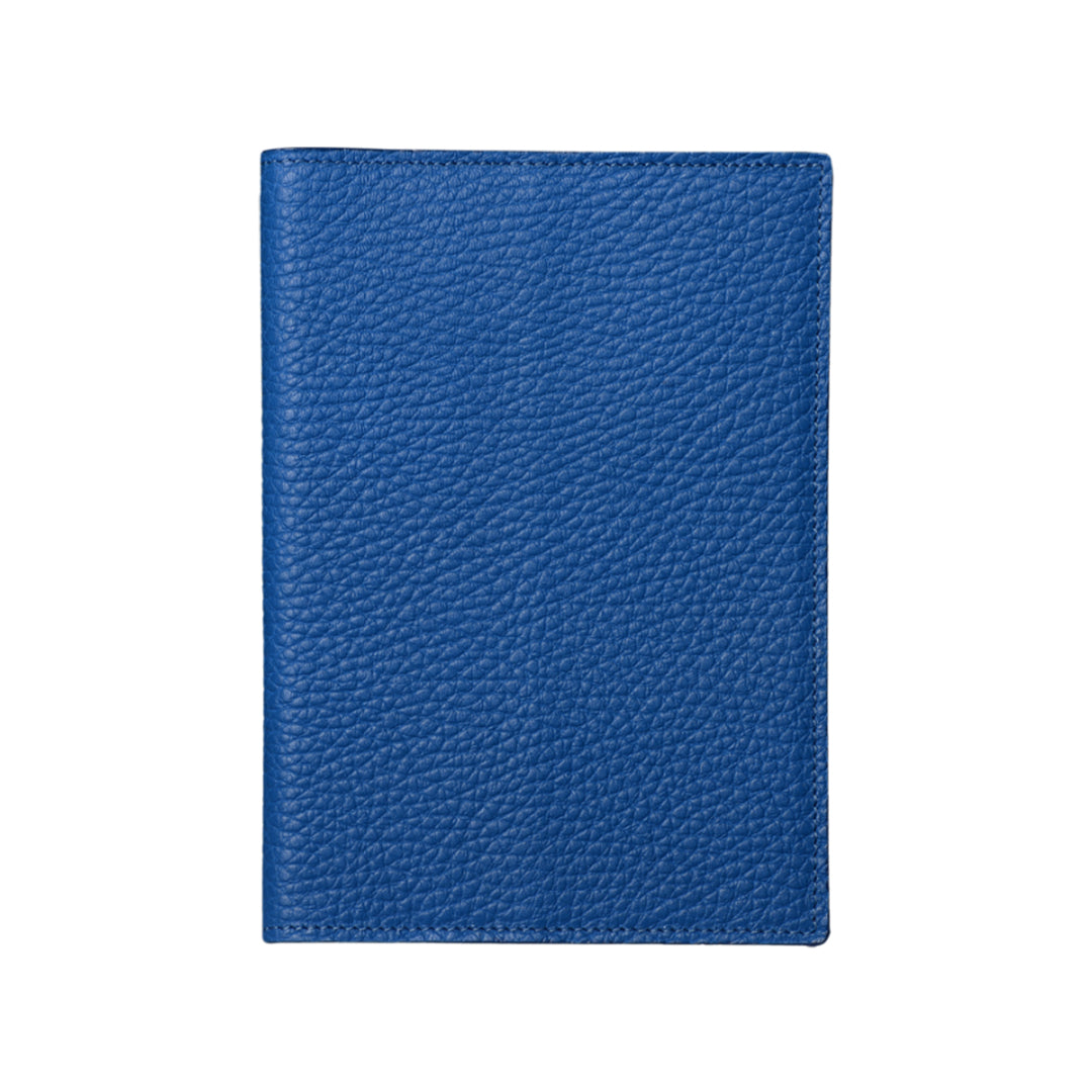 Leather Passport Holder - Blue