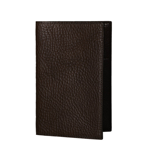 Leather Passport Holder - Brown