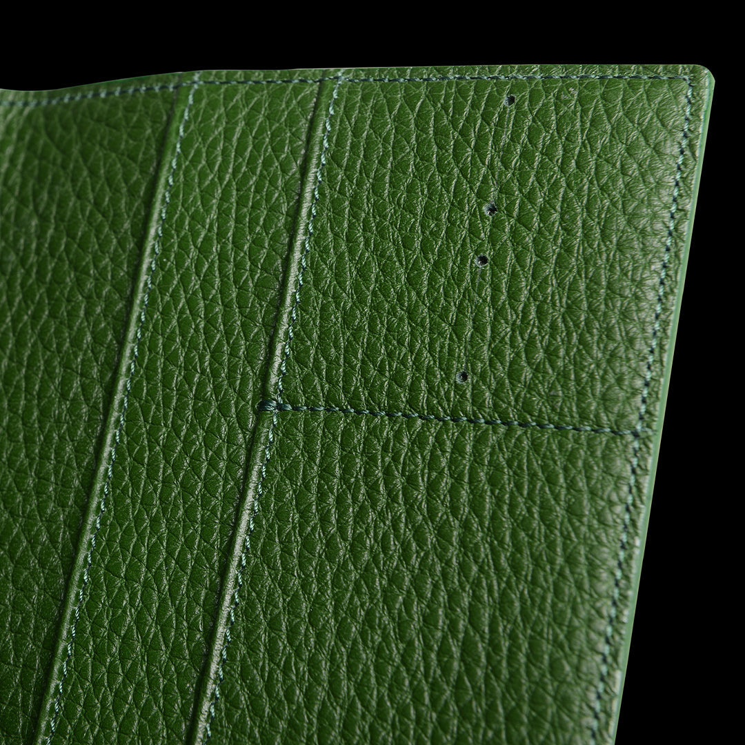 Leather Passport Holder - Green