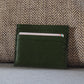 Leather Credit Card Holder - Green
