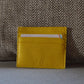 Leather Credit Card Holder - Yellow