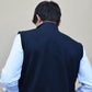 Windproof Wool Gilet - Blue
